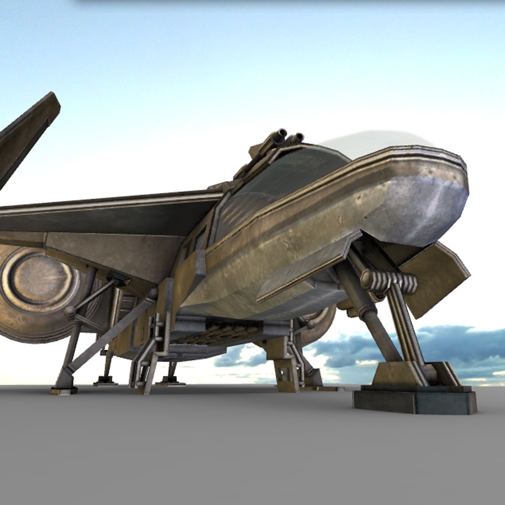 Futuristic combat jet preview image 2